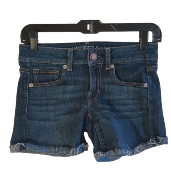 AMERICAN Eagle cutoff denim shorts. Size 2. Good used condition, no flaws. - Picture 1 of 12